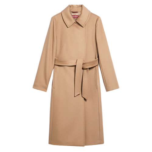 MaxMara/麥絲瑪拉 經(jīng)典款 BCOLLAG系列 女士駝色羊毛大衣6016171906006