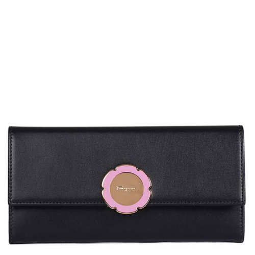 Salvatore Ferragamo/菲拉格慕 女士 女包 黑色皮革卡包錢包 22D161 684068