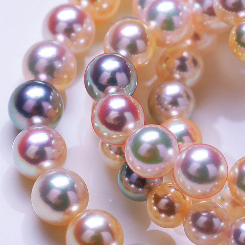 ZHUGONG/珠宮【混彩·糖果色項(xiàng)鏈】極光女王 錯(cuò)過等一年日本Akoya海水珍珠