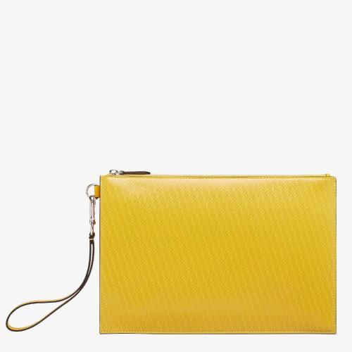  FENDI芬迪 22年秋冬 男士 手拿包 黃色皮革手袋 7N0110AGLPF0M8A