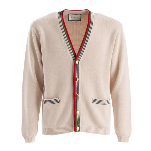 GUCCI/古馳 女裝 服裝 白色金扣女士針織開衫