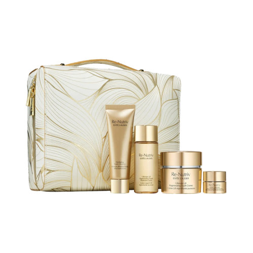 Estee lauder雅詩蘭黛白金限量護(hù)膚套裝 面霜50ml+潔面乳50ml+精粹水50ml+眼霜7ml