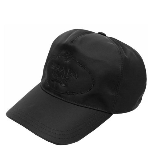 PRADA/普拉達(dá) 男士 男帽 黑色尼龍時(shí)尚帽子 2HC179-2DMI-F0002