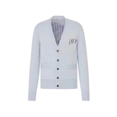 Dior Homme/迪奧桀傲  女士藍(lán)色羊毛花卉圖案針織衫/毛衣 013M214AT083584