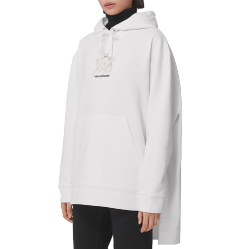 BURBERRY/博柏利刺繡鹿圖案棉質(zhì)寬松連帽衫 女衛(wèi)衣 80432261威羽