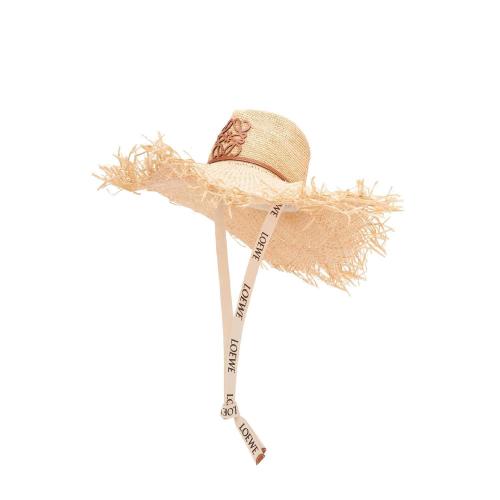  LOEWE羅意威 22年秋冬 女士 帽子 Fringes cowboy hat in raffia and calfskin K820119X04-212
