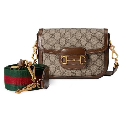  GUCCI古馳 22年秋冬 女士 Gucci 馬銜扣1955系列迷你手袋（配可拆卸雙肩帶） 658574 HUHHG 856