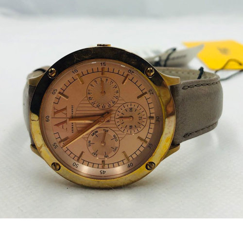 ARMANI EXCHANGE/ARMANI EXCHANGE 中性男士鍍金石英計(jì)時(shí)腕表（表盒破損）（表劃痕）