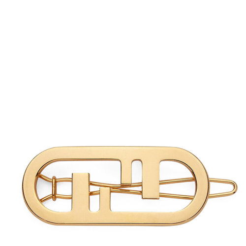 FENDI/芬迪  O’LOCK系列 金色金屬Fendi O'Lock圖案發(fā)夾8AH325B08F0CFK