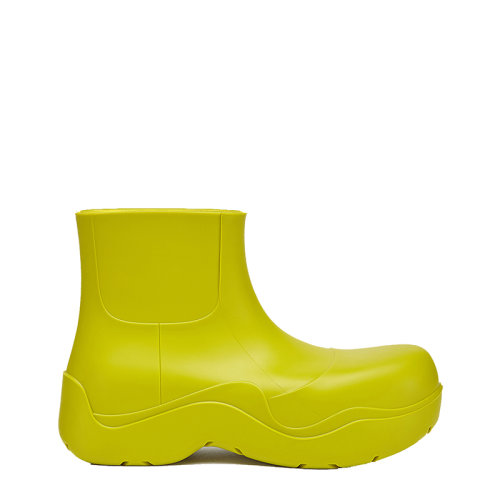 Bottega Veneta/葆蝶家 新款男士奇異果色橡膠短靴 640043V00P07275