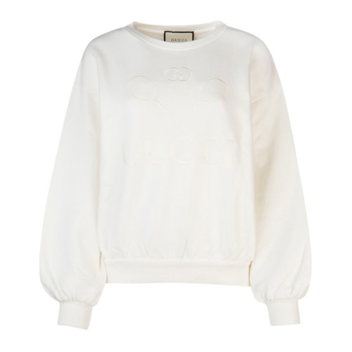 GUCCI 古馳  女裝 服飾 白色圓領(lǐng)時尚休閑 女衛(wèi)衣 562199