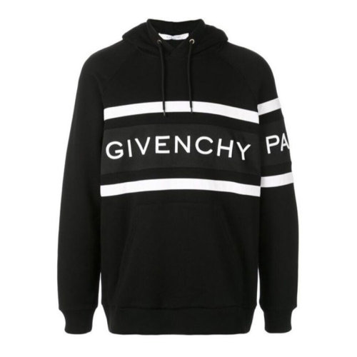 Givenchy 紀(jì)梵希  男裝 服飾 黑色經(jīng)典logo款時(shí)尚休閑 連帽衛(wèi)衣 男衛(wèi)衣