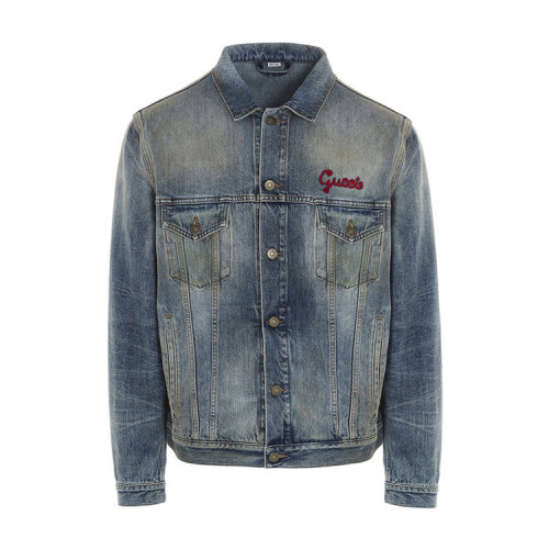 GUCCI/古馳  古琦男裝   時(shí)尚百搭 男士藍(lán)色棉質(zhì)小貓咪印花夾克外套 631186 XDBGS 4452