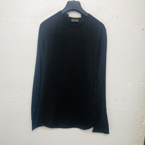 Emporio Armani/安普里奧阿瑪尼 黑色男士長袖T恤