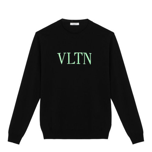 Valentino/華倫天奴  黑色男士時尚百搭徽標印花針織衫/毛衣 UV3KC10G6M2 IN4 ZGF012467