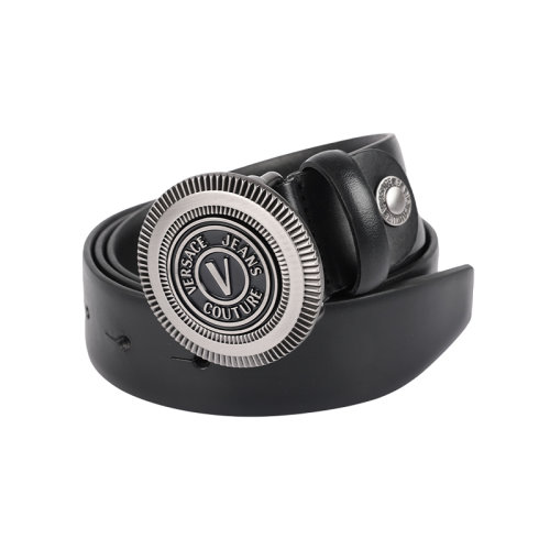 VERSACE/范思哲皮帶男士簡約潮流百搭腰帶黑色