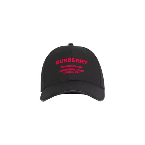  BURBERRY 22年秋冬 男士 Horseferry 印花標(biāo)識圖案棉質(zhì)斜紋棒球帽 80430401 預(yù)定商品1-3周發(fā)貨