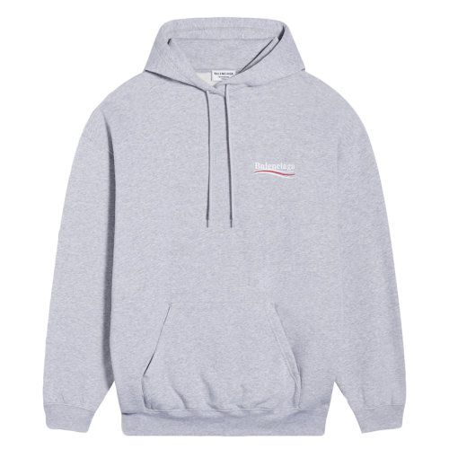 Balenciaga/巴黎世家  男士灰色毛圈抓絨中號版型連帽衫衛(wèi)衣600583TKVI91379