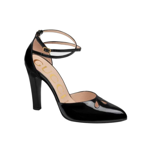 Gucci 古馳  經(jīng)典黑色漆皮女士高跟鞋