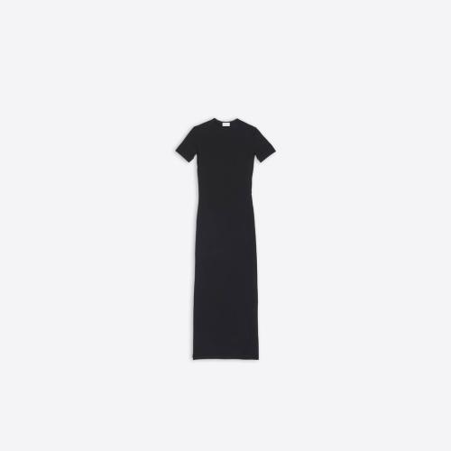  BALENCIAGA巴黎世家 22年秋冬 女士 連衣裙 Womens Superlong Stretch Dress in Black 698523T