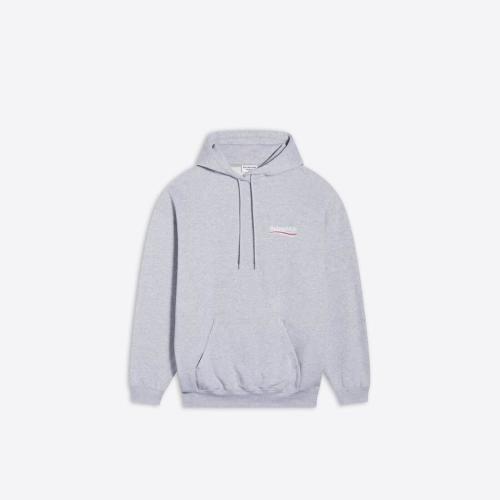  BALENCIAGA巴黎世家 22年春夏 男士 衛(wèi)衣 Men's Political Campaign Medium Fit Hoodie in Gre 預定商品1-3周發(fā)貨