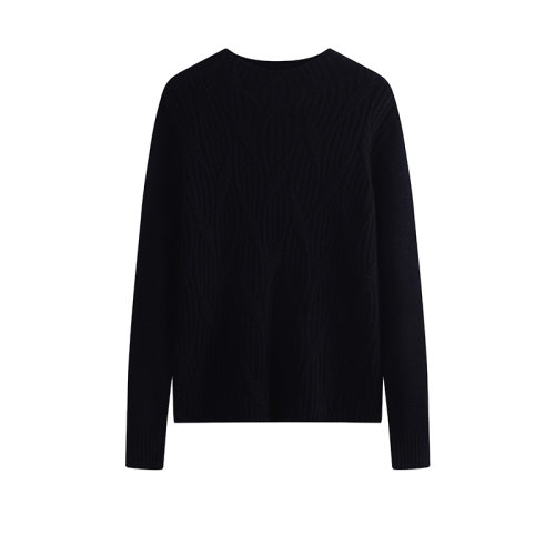 SHOKAY/繡嘉 女士針織衫/毛衣半高領(lǐng)絞花針織套衫