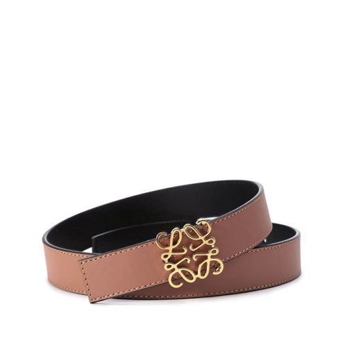 LOEWE/羅意威【22春夏新款】女士牛皮革Anagram搭扣板扣式雙面皮帶腰帶2.8cm E619Z26X03