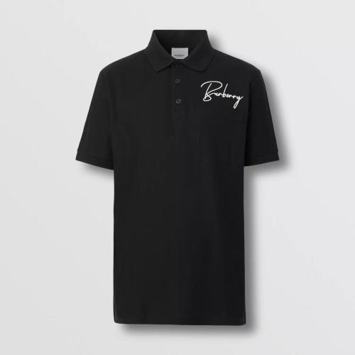  BURBERRY 22年秋冬 男士 繡標(biāo)珠地網(wǎng)眼布棉質(zhì) Polo 衫 80576291