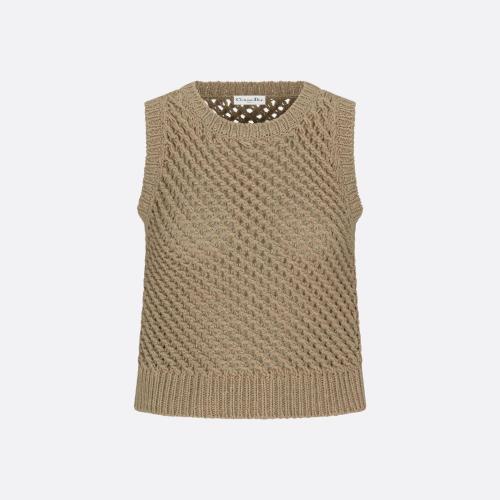  DIOR迪奧 22年秋冬 女士 針織衫 Pull court sans manches 254T12AM037_X1700