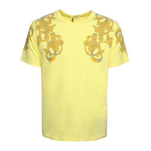 VERSACE/范思哲 男士純色棉質(zhì)時(shí)尚印花圓領(lǐng)短袖上衣T恤 V820097-VE0006 多色可選