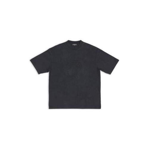  BALENCIAGA巴黎世家 22年秋冬 男士 短袖T恤 FASHION INSTITUTE T-SHIRT MEDIUM FIT 612966TMV
