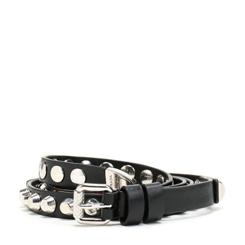 PRADA/普拉達(dá) 女士牛皮鉚釘裝飾針扣式皮帶腰帶 1CM178 2AWV