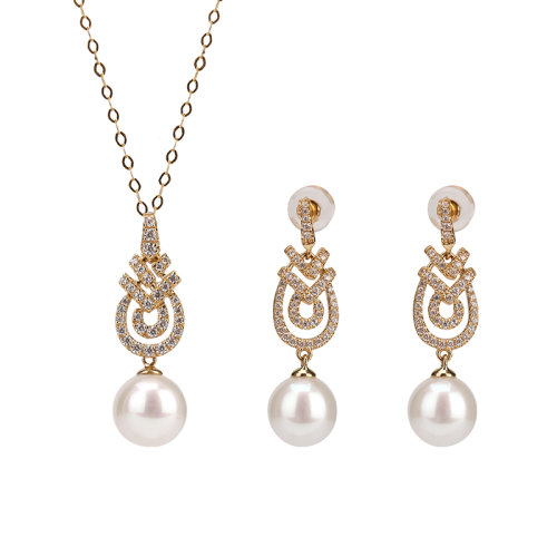 GeleiStory/GeleiStory真我系列14K金澳大利亞白色海水珍珠套裝摯愛款 店鋪特惠