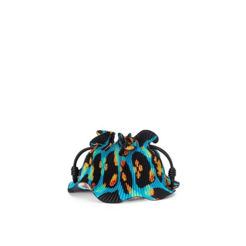  LOEWE羅意威 22年秋冬 女士 手拿包 Mini Flamenco Clutch in textile and calfskin A411FC2X3