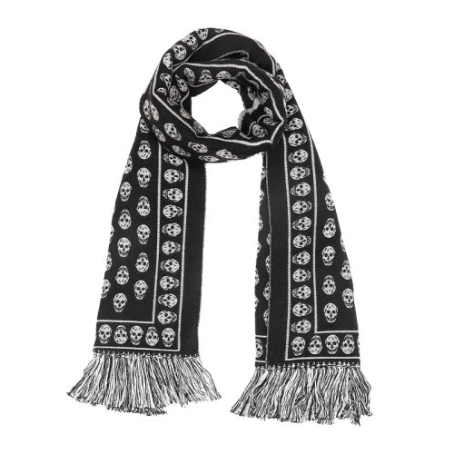 Alexander McQueen/亞歷山大麥昆經(jīng)典骷髏滿花女士長圍巾5384353707Q