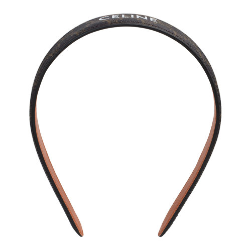 CELINE/賽琳 22新款 女士棕褐色老花帆布配小牛皮發(fā)箍46Z952CCT.04GT