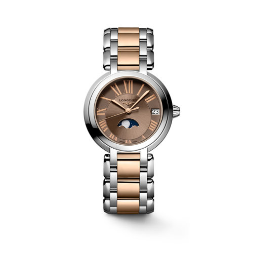 LONGINES/浪琴 22年秋冬新款 心月系列 女士香檳色表盤石英機芯精鋼表殼表帶腕表30.5毫米L8.115.5.61.7