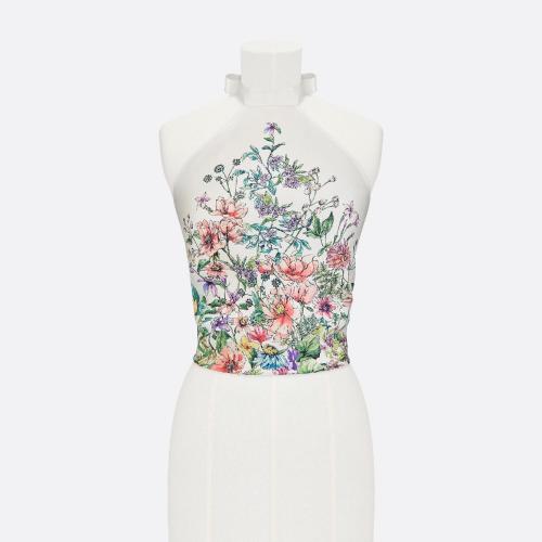  DIOR迪奧 22年秋冬 女士 背心 Dior 印花上衣 24FCO120I606_C082