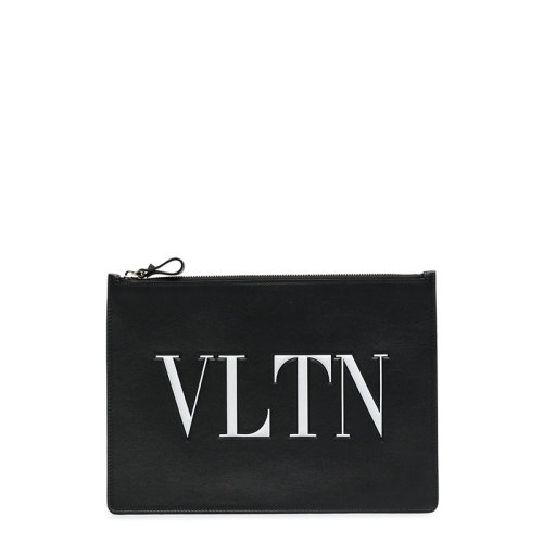 Valentino/華倫天奴 女士 黑色牛皮拉鏈開合手拿包 QW0P0269RCH 0NI HJH0015X