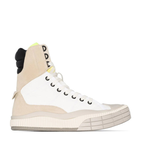 CHLOE/克洛伊 女士白色牛皮革經(jīng)典時(shí)尚百搭高幫系帶圓頭橡膠底休閑鞋運(yùn)動(dòng)鞋 C20S300K3-111