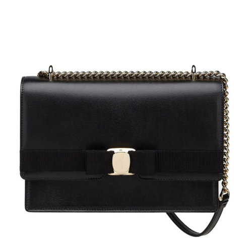 Salvatore Ferragamo/菲拉格慕 女士時尚簡約皮質(zhì)單肩包斜挎包女包 21-I284多色可選（99新未使用）