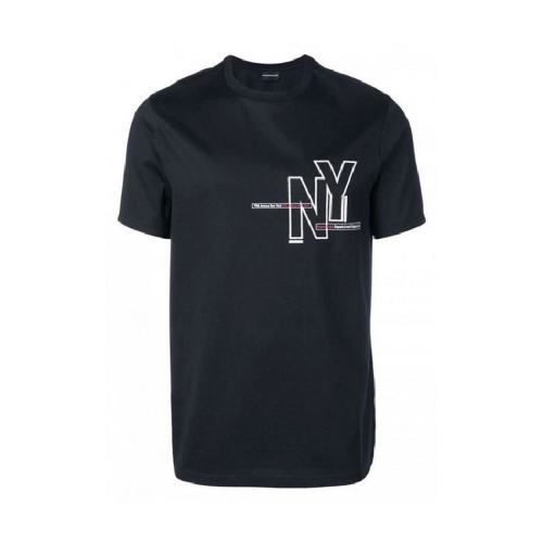  Emporio Armani/安普里奧阿瑪尼 男士藍(lán)色棉質(zhì)短袖T恤 3G1TM21JTUZF959 PLFSX