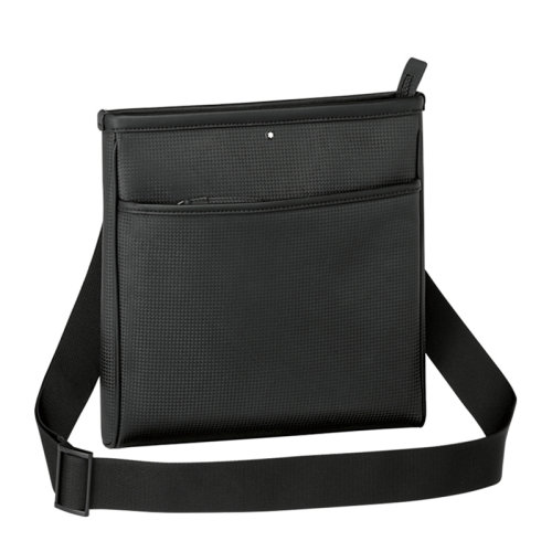 MontBlanc/萬寶龍 風(fēng)尚系列 男士時(shí)尚黑色皮革單肩包斜跨包男包 114635