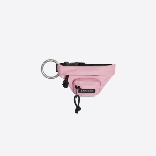  BALENCIAGA巴黎世家 22年秋冬 男士 鑰匙扣 Micro Beltpack Bracelet Keyring in Pink 6788832