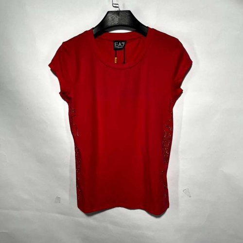 Emporio Armani/安普里奧阿瑪尼 玫紅色女士短袖T恤