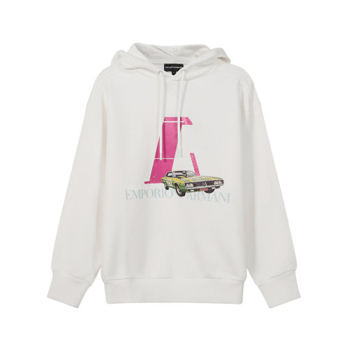 Emporio Armani/安普里奧阿瑪尼【22年新款】男士賽車膠囊系列棉質(zhì)加絨款連帽衛(wèi)衣運動衫3L1M8Q 1JW3Z