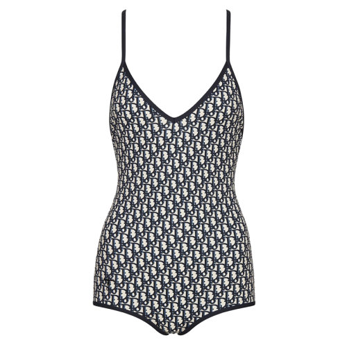 DIOR/迪奧女士藍(lán)色Dior斜紋工業(yè)面料內(nèi)搭連體衣11BS01A2842_X5803