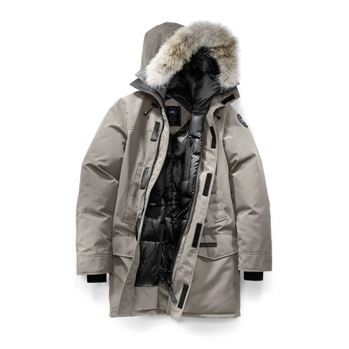 CANADA GOOSE/加拿大鵝   LANGFORD黑標(biāo)系列 男士石灰石色連帽毛邊防風(fēng)派克大衣2062MB-CALCAIRE
