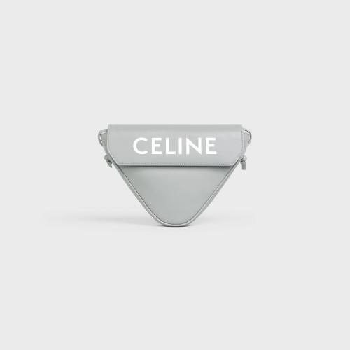  CELINE賽琳思琳 22年秋冬 男士 單肩包 CELINE印花光滑牛皮革三角形手袋 195903DCS.10PG