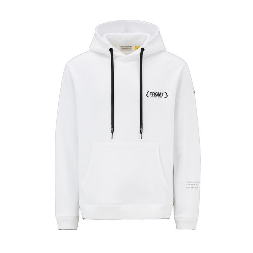 Moncler/蒙克萊 22年秋冬新款 Maya 70系列FRGMT藤原浩合作款 男女同款光學(xué)白色純棉標(biāo)識(shí)抓絨連帽衫衛(wèi)衣H209U8G00002M2372001